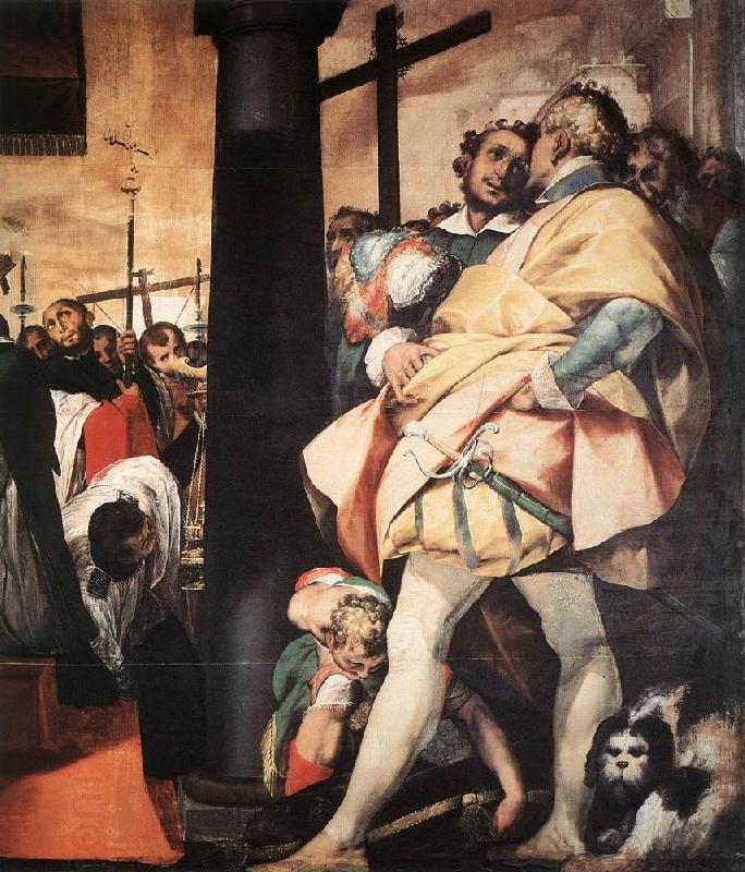 CRESPI, Giovanni Battista St Charles Borromeo Erecting Crosses a the Gates of Milan (detail) df China oil painting art